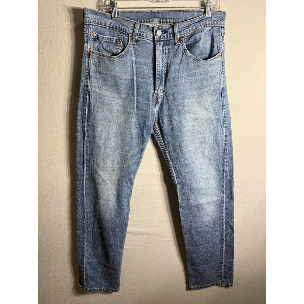 Levi's 505 Regular Fit Jeans Men's W34 L32 Blue Straight Leg Medium Wash Denim